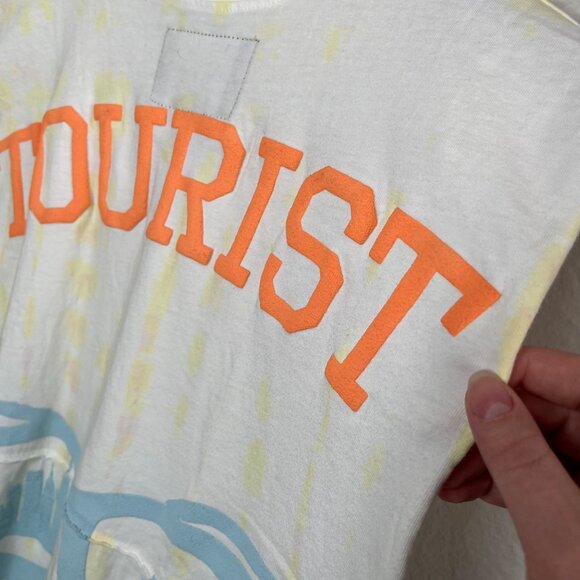 Spirit Jersey Mens Cotton USA "Tourist" Tie-Dye Muscle Tank Top Small - Picture 4 of 10